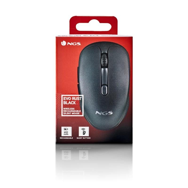 NGS Raton Inalambrico Recargable Silencioso Negro - Imagen 4