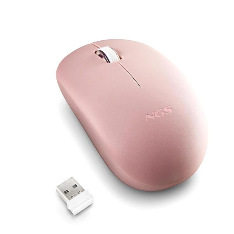 NGS Raton Inalambrico Teclas silenciosas Rosa - Imagen 3