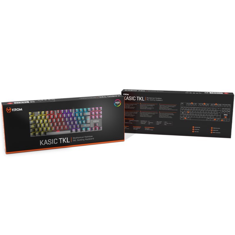 KROM Teclado Gaming NXKROMKASICTKL TKL RAINBOW - Imagen 4