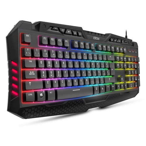 COMBO TECLADO/RATON/AURICULARES/ALFOMBRILLA KROM KRITIC GAMING USB RGB NEGRO - Imagen 2