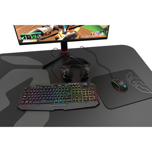 COMBO TECLADO/RATON/AURICULARES/ALFOMBRILLA KROM KRITIC GAMING USB RGB NEGRO - Imagen 3