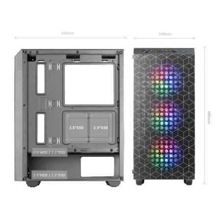 Mars Gaming Caja Atx MC-MAG 3 FRGB FAN Negro - Imagen 4