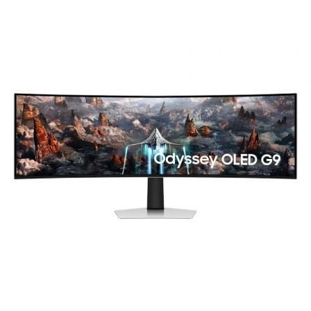 Monitor Gaming Ultrapanorámico Curvo Samsung Odyssey OLED G9 S49CG934SU 49"/ Dual QHD/ 0.03ms/ 240Hz/ OLED/ Multimedia/ Plata