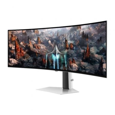 Monitor Gaming Ultrapanorámico Curvo Samsung Odyssey OLED G9 S49CG934SU 49"/ Dual QHD/ 0.03ms/ 240Hz/ OLED/ Multimedia/ Plata - Imagen 2