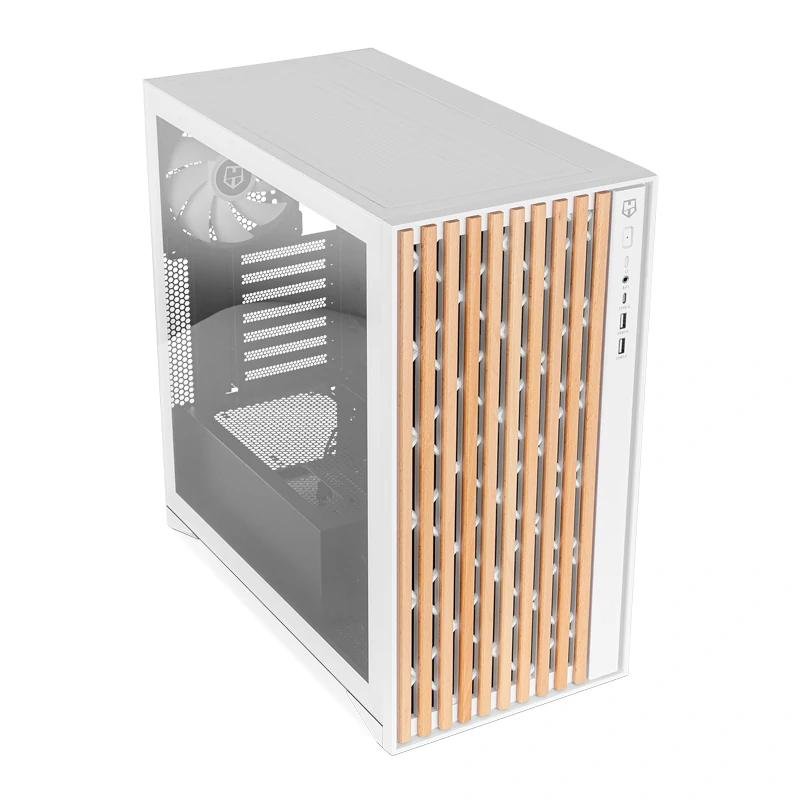 Nox Semitorre HUMMER ELEMENT madera blanco Type-C - Imagen 3