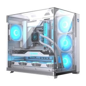 Hiditec Caja ATX Gaming Sky White USB 3.1 TYPE-C