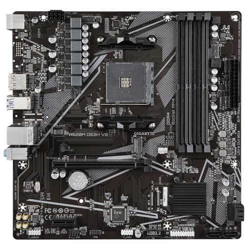 GIGABYTE A520M DS3H V2 AMD AM4 4DDR4 HDMI PCIE3.0 4SATA3 USB3.2 MATX - Imagen 4