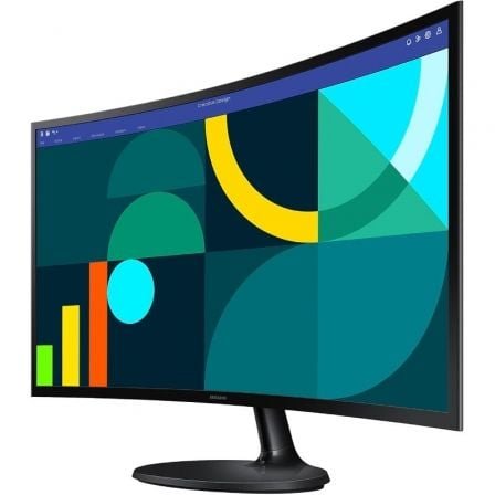 Monitor Profesional Curvo Samsung Essential Monitor S3 S36GD S24D302GAU/ 27"/ Full HD/ Negro - Imagen 2
