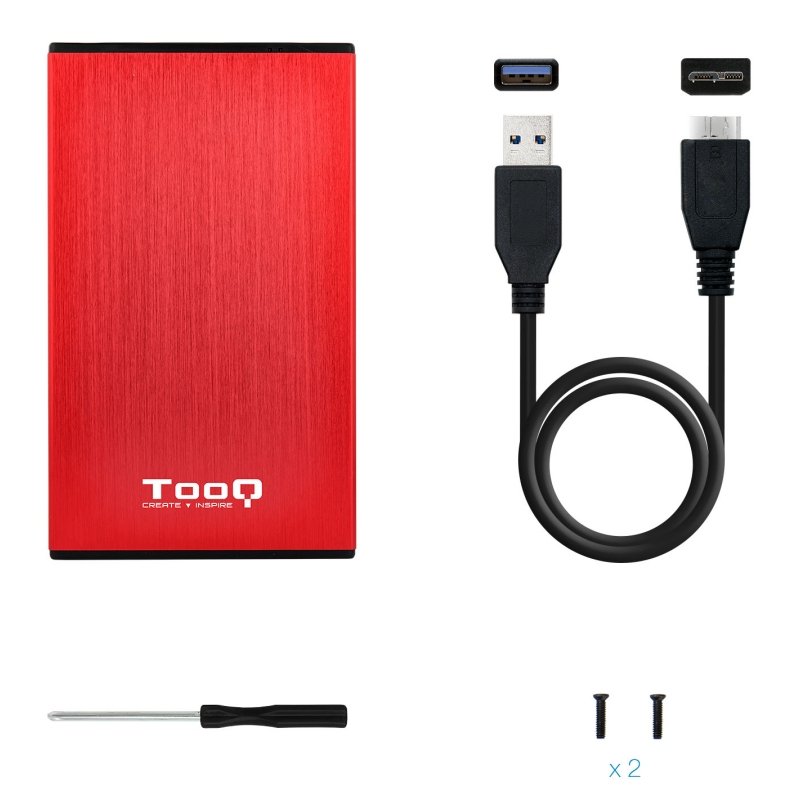 Tooq TQE-2527R Caja HDD 2.5" USB 3.1 Gen1/USB 3.0 - Imagen 4