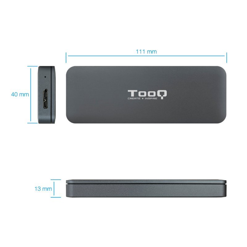 Tooq Caja Externa para discos SSD M.2 NGFF USB - Imagen 3