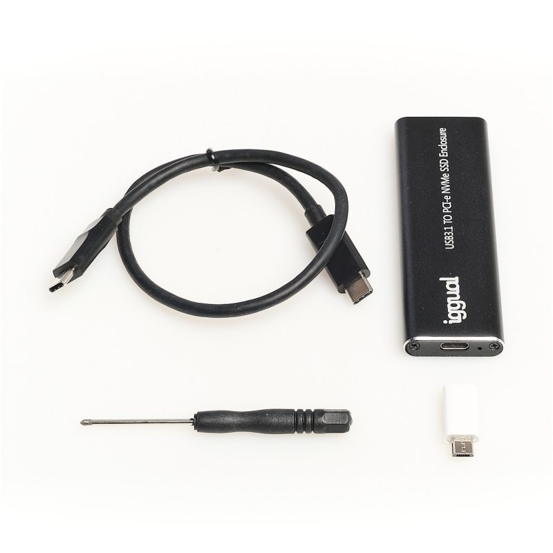 iggual Caja externa USB-C 3.1 SSD M.2 NVMe y SATA - Imagen 3