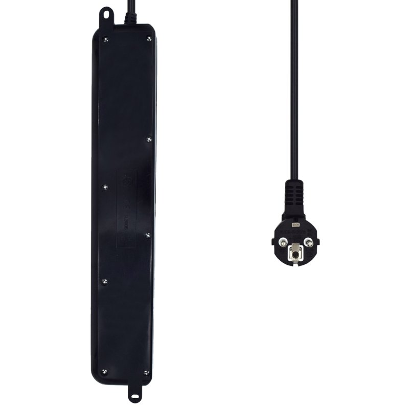 Ewent EW3924 Regleta 6 tomas con proteccion Negro - Imagen 3