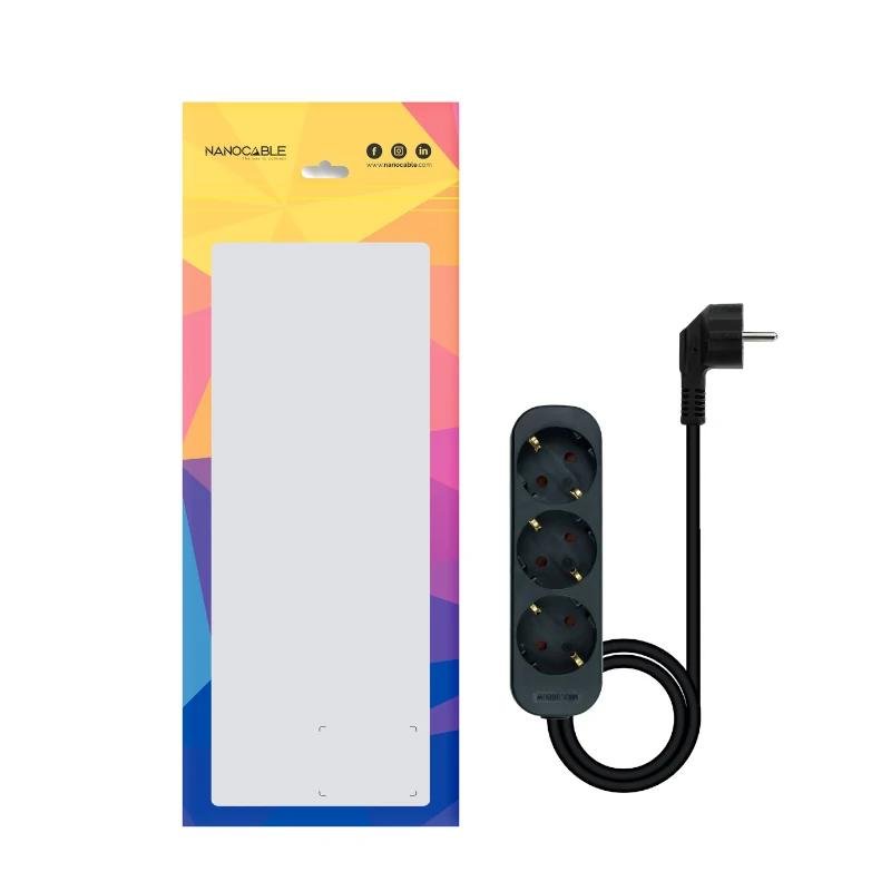 Nanocable Regleta de Enchufes 4 Tomas 1.4 m Negro - Imagen 3
