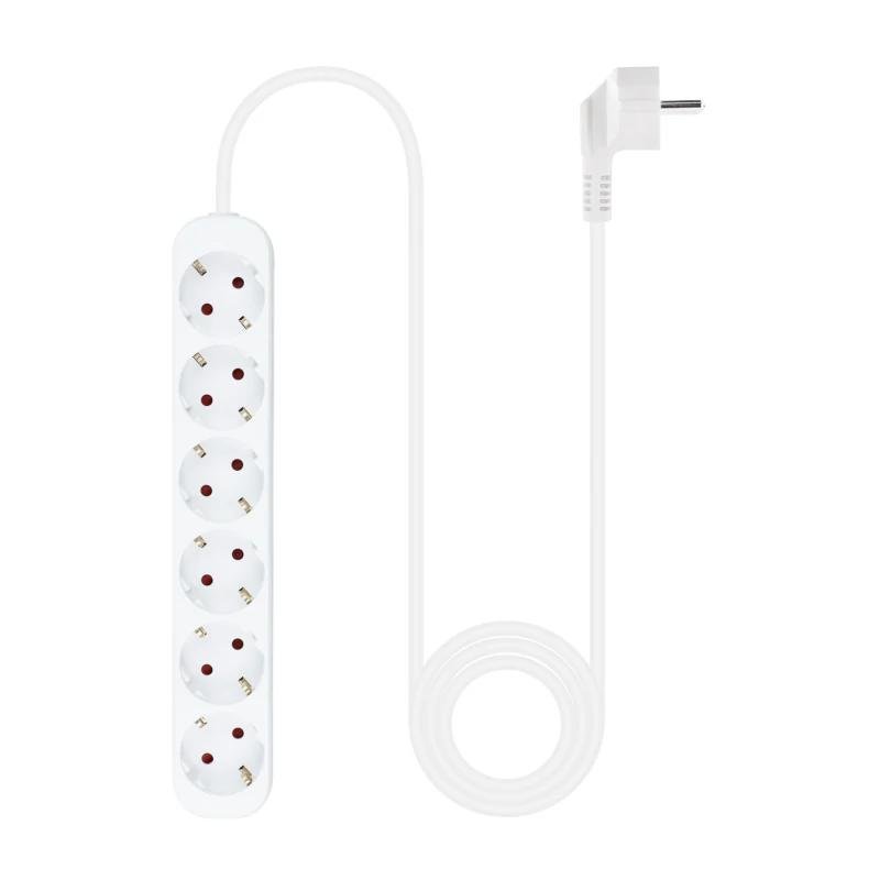 Nanocable Regleta de Enchufes 6 Tomas 1.4 m Blanco - Imagen 2