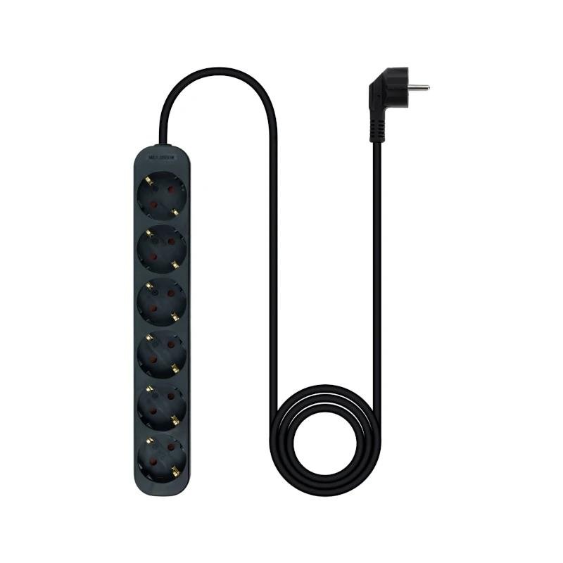 Nanocable Regleta de Enchufes 6 Tomas 1.4 m Negro - Imagen 2