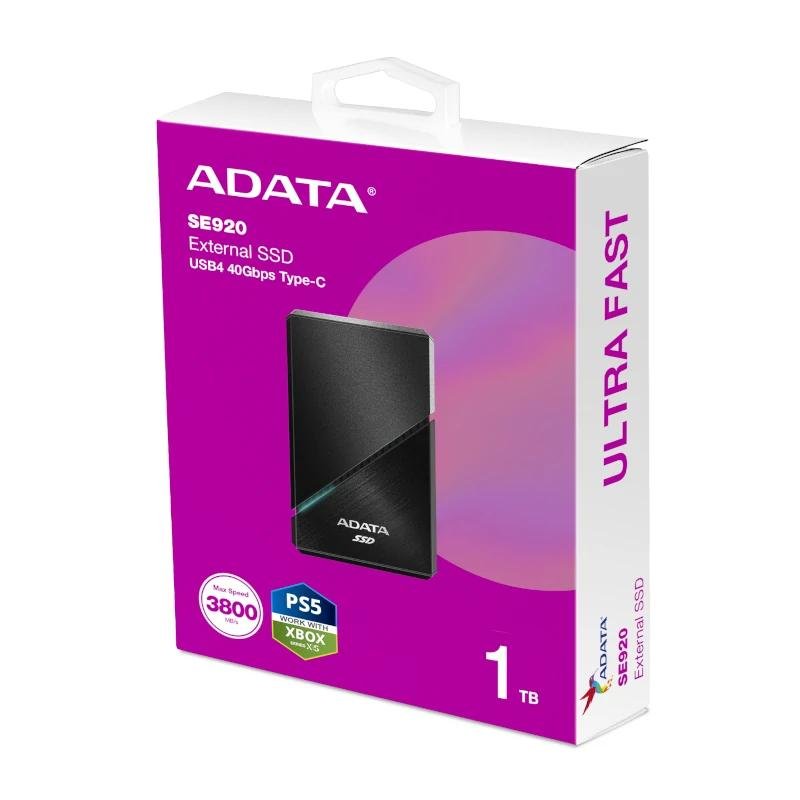 ADATA SE920 SSD Externo 1TB USB4 Negro - Imagen 4