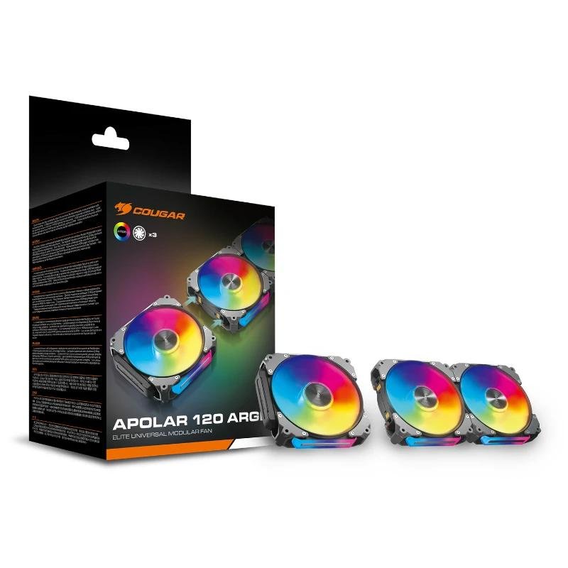 Cougar Vent. Modular Apolar 120 Argb (3pcs) - Imagen 4