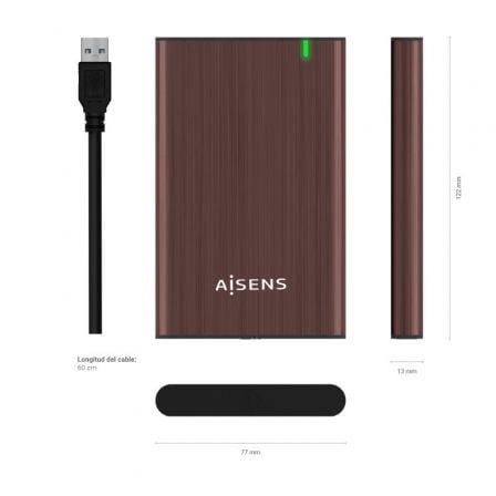 Caja Externa para Disco Duro de 2.5" Aisens ASE-2525BWN/ USB 3.0/ Sin tornillos - Imagen 4
