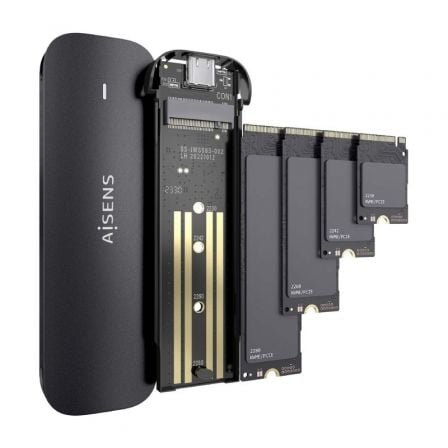 Caja Externa para Disco SSD M.2 NVMe Aisens ASM2-024B/ USB 3.2/ Sin tornillos - Imagen 3