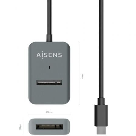 Dock USB Tipo-C para SSD M2 SATA/NVMe Aisens ASUC-M2D012-GR/ Gris - Imagen 4