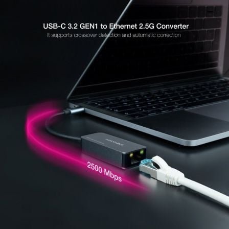Adaptador USB Tipo-C - RJ45 Nanocable 10.03.0410/ 2500Mbps - Imagen 4