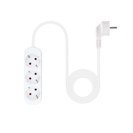 Regleta Nanocable 10.38.0003-NS/ 3 Tomas de Corriente/ Cable 1.4m/ Blanca - Imagen 2