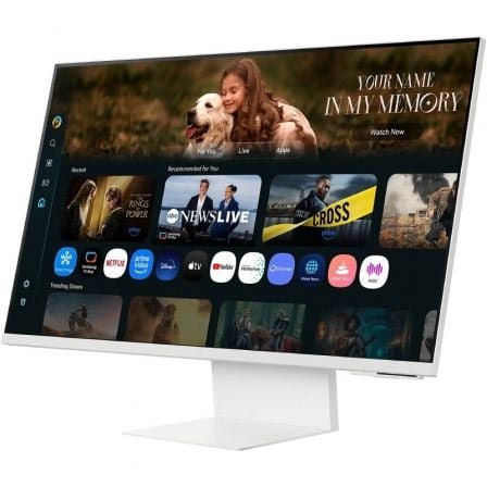 Smart Monitor Samsung M8 M80F S32FM801UU 32"/ 4K/ Multimedia/ Regulable en altura/ Smart TV/ Webcam/ Blanco - Imagen 3