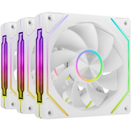Pack 3 Ventiladores Invertidos Mars Gaming MF-LINKFINITYKIT2R/ 12cm/ ARGB/ Blancos - Imagen 4