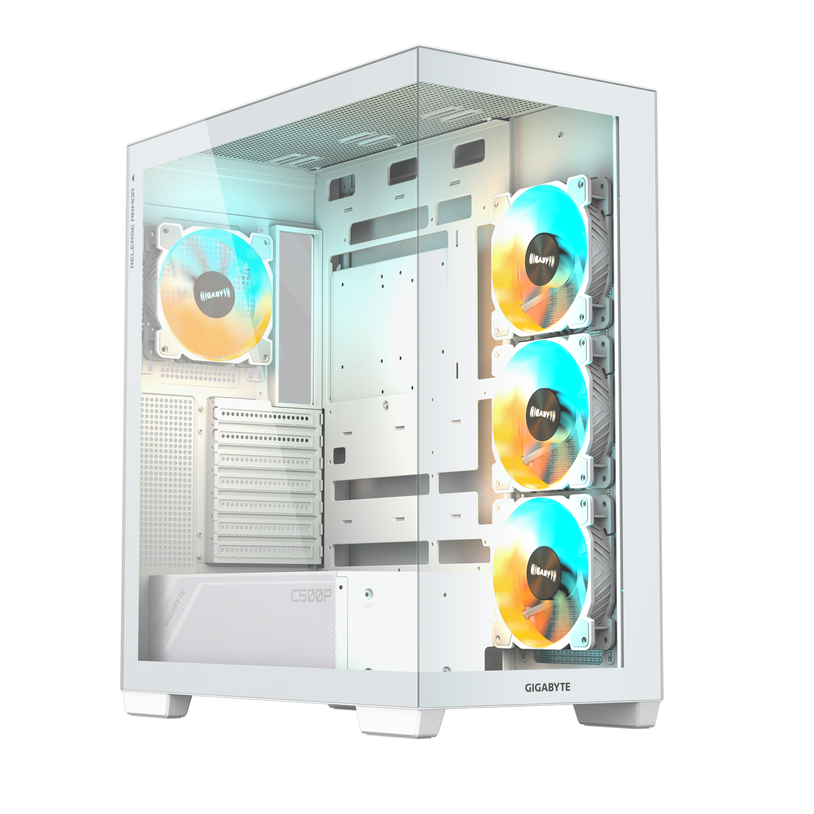 GIGABYTE CAJA SEMITORRE C500 PANORAMIC STEALTH ICE
