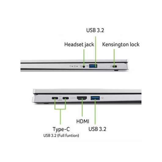 ACER ASPIRE GO 15 AG15-71P PLATA - Imagen 4