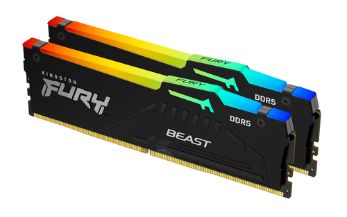DDR5 64 GB (2X32KIT) 6000 Mhz. FURY BEAST RGB KINGSTON