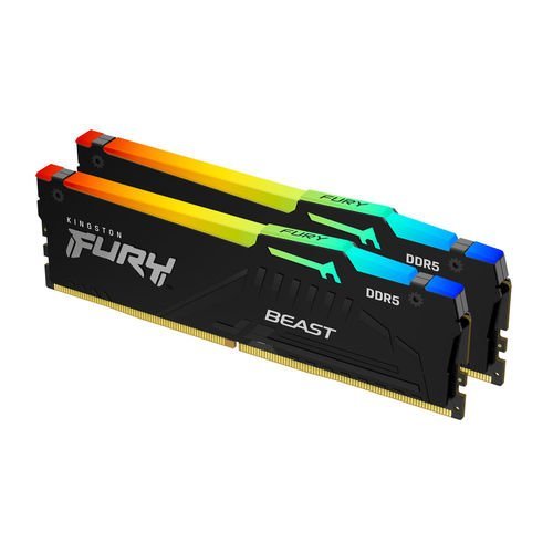 KINGSTON DIMM DDR5 32GB (2X16GB) 5200MHZ CL40 FURY BEAST RGB