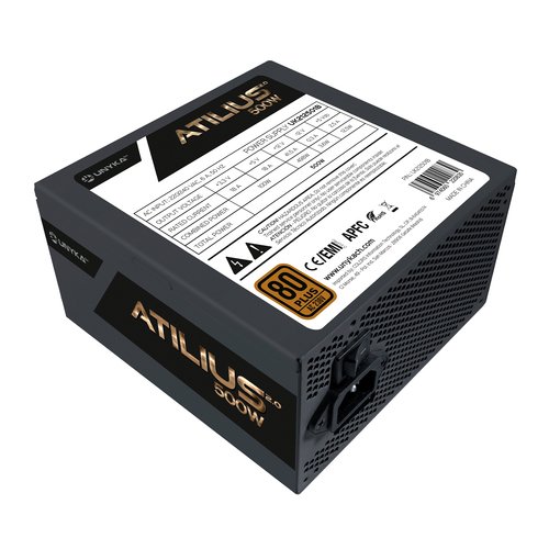Unykach Atilius 2.0 Black 500W 80 Plus Bronze 500W ATX 2.3 - APFC - Ventilador 120mm - Imagen 2