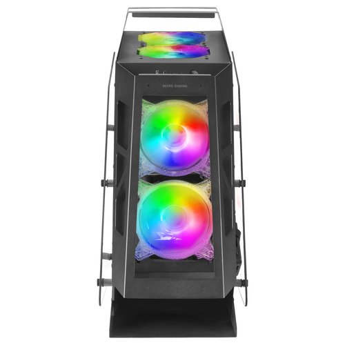 Mars Gaming Controladora Chroma ARGB - Medida en mm: 540x234x500 - Iluminacion Addressable RGB + 39 Modos de Luz - Doble Ventana Cristal Templado - Micro-ATX con Interior XL - Compatibilidad con Placas Base MicroATX/Mini-ITX - Color Negro - Imagen 2