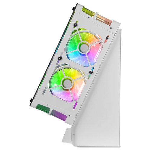 Mars Gaming MCB PC Custom - Capacidad XL - Soporte Refrigeracion Liquida - Estructura Modular Doble Camara - Hasta 10 Ventiladores - Color Blanco - Imagen 2