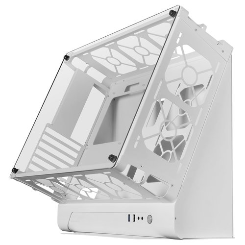 Mars Gaming MCB PC Custom - Capacidad XL - Soporte Refrigeracion Liquida - Estructura Modular Doble Camara - Hasta 10 Ventiladores - Color Blanco - Imagen 3