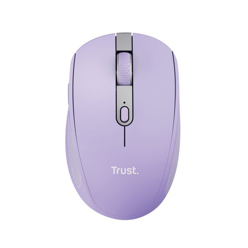 MOUSE TRUST WIRELESS Y BLUETOOTH OZAA 25384 MORADO RECARGABLE- SENSOR OPTICO - 6 BOTONES - 800/1600/3200DPI - RECEPTOR USB-A/USB-C - Imagen 3
