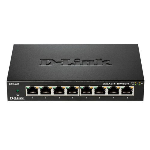 D-Link DGS-108 Switch 8p 10/100/1000Mbps RJ45