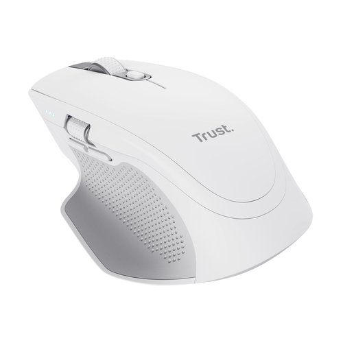 MOUSE TRUST WIRELESS Y BLUETOOTH OZAA+ 24935 BLANCO MULTIDESPOSITIVO RECARGABLE- SENSOR OPTICO - 6 BOTONES - 800/1600/3200DPI - RECEPTOR USB-A/USB-C - Imagen 2