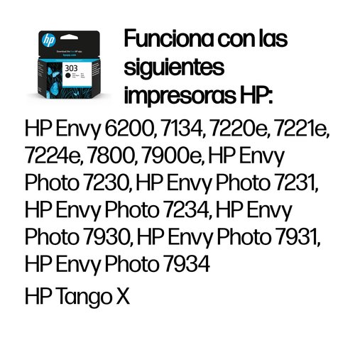 HP Cartucho 303 Negro - Imagen 3