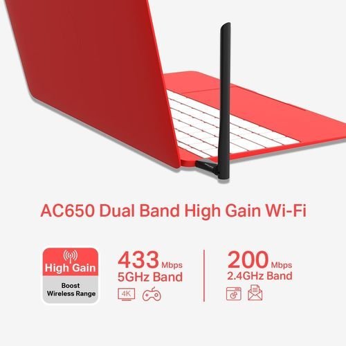 Mercusys MU6H Adaptador USB AC650 - Hasta 200Mbps 2.4GHz, Hasta 433Mbps 5GHz - Antena 5dBi - - Imagen 3