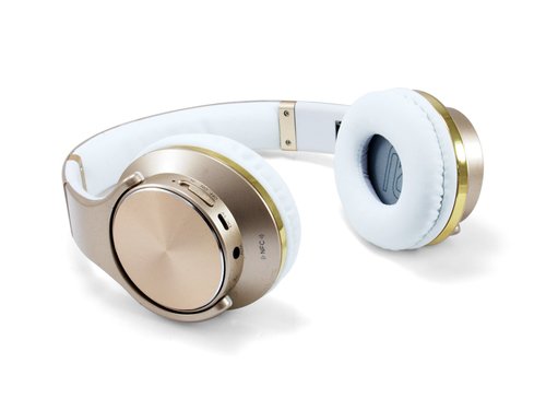 Headset Conceptronic ELIGIO Bluetooth con Función Altavoz Manos Libres REPRODUCE DESDE MICROSD COLOR ORO