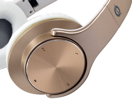 Headset Conceptronic ELIGIO Bluetooth con Función Altavoz Manos Libres REPRODUCE DESDE MICROSD COLOR ORO - Imagen 3