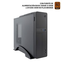 CAJA SOBREMESA MICROATX T310 FA/300SBZ 80+ BLACK COOLBOX - Imagen 2