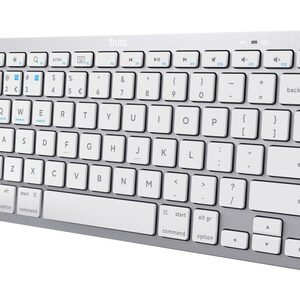 Teclado Compacto Inalámbrico por Bluetooth Trust 24654/ Plata