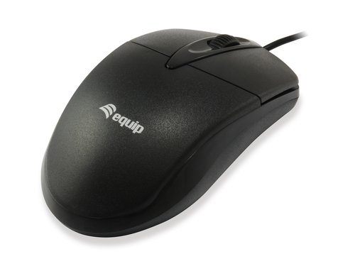 MOUSE EQUIP LIFE 3 BOTONES OPTICO USB NEGRO 1000DPI