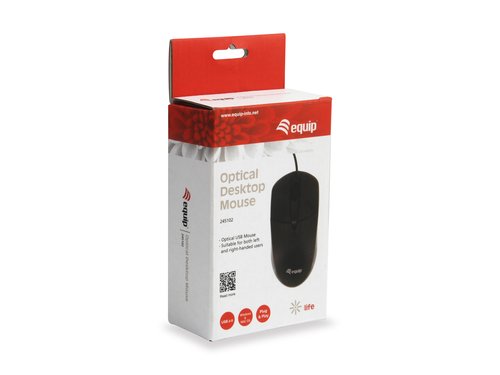 MOUSE EQUIP LIFE 3 BOTONES OPTICO USB NEGRO 1000DPI - Imagen 2