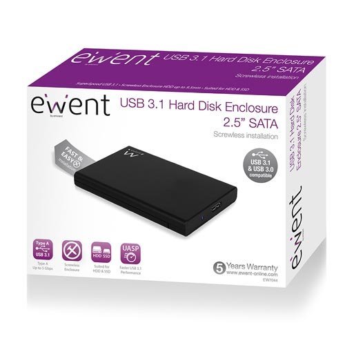 Caja Ext. HDD EWENT EW7044 2,5 SATA USB3.1 Negra - Imagen 4
