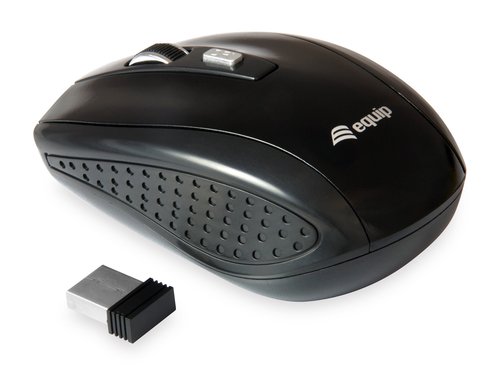 MOUSE EQUIP WIRELESS LIFE OPTICO 2.4Ghz 4 BOTONES COLOR NEGRO DPI 800/1200/1600