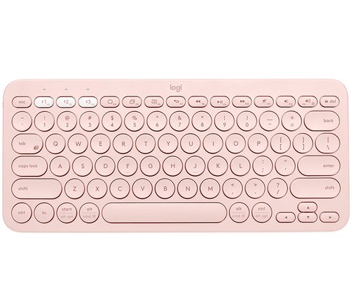 TECLADO LOGITECH K380 BLUETOOTH PARA TRES DISPOSITIVOS COLOR ROSA P/N:920-009587